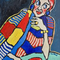 Obraz  fowizm kobieta która słucha siebie