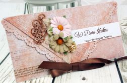 Kopertówka z okazji ślubu- różowe retro