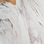 100% Ręcznie malowany Anioł na płótnie 40x60 cm Pamiątka komunii, ślubu - detal