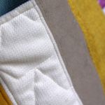 Plecak worek patchwork petrol – unikatowy plecak z weluru z kieszeniami - 