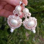 Kolczyki  Krem & Złoto - 