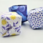 Bombka zawieszka kostka origami w kwiaty - 3