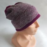 Czapka z wełny merino z wzorkiem. - czapka wzorek