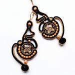 Gold Openwork kolczyki sutasz - 