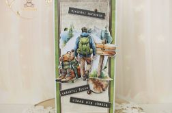 Męska kartka urodzinowa "Mountain Hiking 2"