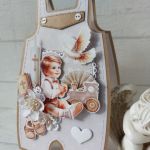 kartka na chrzest w kolorystyce eco - 