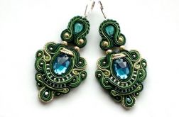 Kolczyki Zielone, Złote