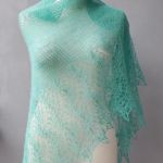 Chusta mgiełka w turkusie  - 