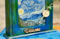 Szafka na klucze z motywem sztuki van Gogha, do przedpokoju, prezent