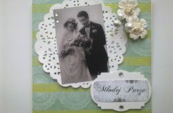 Kartka ślubna retro