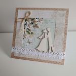 Kartka na ślub z koronką - Kartka na ślub z koronką