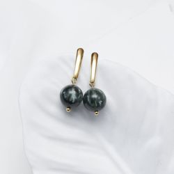 Klasyczne kolczyki z Serafinitem.