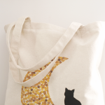 Ręcznie malowana torba z kotem - foto4