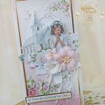 Kartka komunijna pamiątka "PinkRoses4" GOTOWA - 