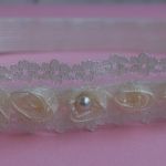 Opaska niemowlęca - Diadem w złamanej bieli - 