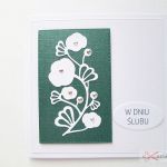 Kartka W DNIU ŚLUBU biało-zielona #1 - Biało-zielona kartka na ślub