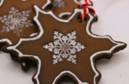 Ceramiczny pierniczek śnieżynka