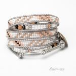 Bransoleta Boho Grapefruit and Grey - 