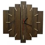 Zegar ścienny drewniany duży - null