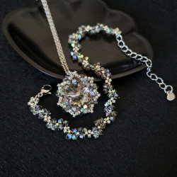 Bransoletka i Naszyjnik "Black Diamond" 