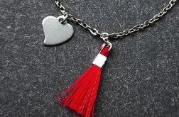 Walentynkowa bransoletka serce i dekor + grawer
