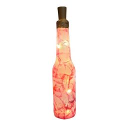 Butelka Dekoracyjna Decoupage LED ArtDeco Bottle. Butelka Handmade