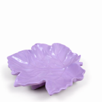 Gipsowy świecznik na podstawce w stylu prowansalskim z lawendowym dekorem, ręcznie wykonany - 