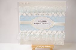 Kartka na chrzest niebieska