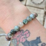 Bransoletka na gumce - Agat - 8mm - 6