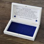 Pudełko na pieniądze dla Pary Młodej - Kwiaty - Pudełko na pieniądze dla pary młodej prezent ślubny od rodziców, personalizowany prezent dla nowożeńców niebieskie kwiaty mikohandmade