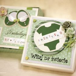 Ręcznie wykonana kartka z okazji narodzin dziecka