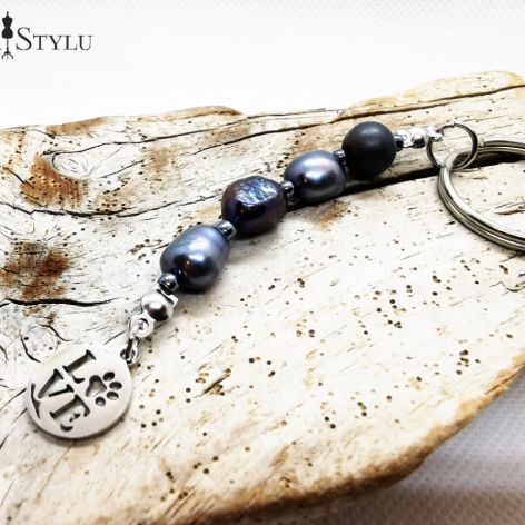 Breloczek damski z kamieni kocham zwierzęta