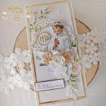 Kartka pamiątka komunijna "BeigeStory"GOTOWA - 