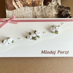 007, Kartka na ślub z dodatkiem starego różu