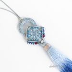 Długi naszyjnik Boho Mandala Blue Jeans - 