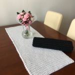 Bieżnik ręcznie robiony,obrus na stół ,35x100cm. - 