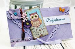 Kartka- podziękowanie zpiórkiem