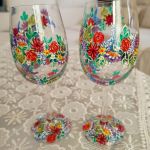 Młoda Para! Kieliszki do wina 280 ml 2 sztuki - ręcznie malowane