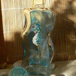 ręcznie malowana butelka z konikiem morskim - butelka konik morski 1