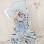 Kartka jedynka na urodziny "Blue Boy"GOTOWA - 