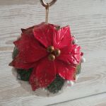 Bombka z gwiazdą betlejemską - Handmade dekoracja świąteczna