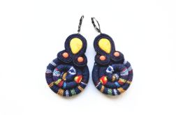 Navy Blue Masai kolczyki sutasz