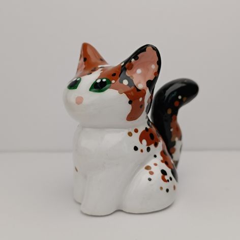  Figurka Kot Calico Trójkolorowy Miniaturka
