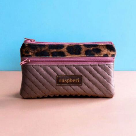 Portfel z weluru panterka