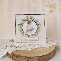 Kartka komunijna do koperty "RoseWine6"GOTOWA