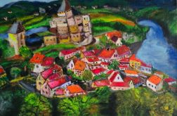 Francja Perigord Noir, płótno, 40x50x2 cm