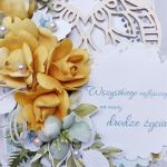 Wiosenna, romantyczna kartka ślubna - Serce z napisem