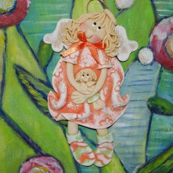 A lala to Ola - aniołek z masy solnej, prezent, dekoracja