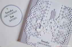 Kartka PAMIĄTKA CHRZTU ze świecą #1