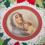 Kartka świąteczna z Maryją i dzieciątkiem - Kartka świąteczna z Maryją i dzieciątkiem z bliska